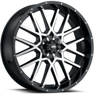 ITP Hurricane 20x6.5 ATV/UTV Wheel - Gloss Black/Machined (4/137) - 4+2.5