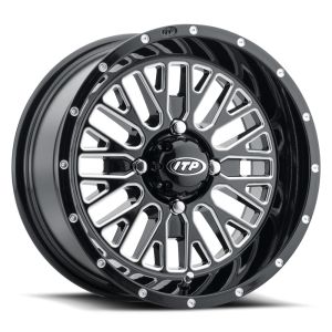 ITP Momentum 14x7 ATV/UTV Wheel - Gloss Black/Milled (4/137) +30mm [1422735731B]