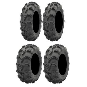 Full set of ITP Mud Lite XL 25x8-12 and 25x10-12 ATV Tires (4)
