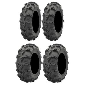 Full set of ITP Mud Lite XL 25x8-12 and 25x12-12 ATV Tires (4)