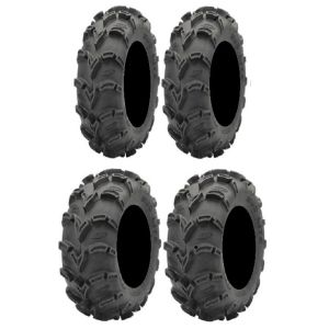 Full set of ITP Mud Lite XL 28x10-12 and 28x12-12 ATV Tires (4)