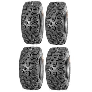 Full set of Kenda Bear Claw HTR Radial (8ply) 25x8-12 and 25x10-12 ATV Tires (4)