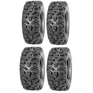 Full set of Kenda Bear Claw HTR Radial (8ply) 26x9-12 and 26x11-12 ATV Tires (4)