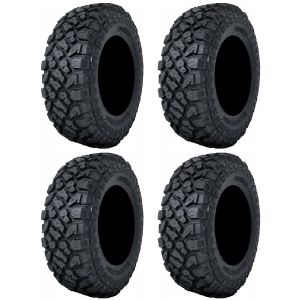 Full set of Kenda Klever X/T 27x9-14 and 27x11-14 ATV Tires (4)