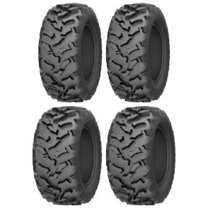 Full set of Kenda Mastodon AT 25x8-12 and 25x10-12 ATV Tires (4)