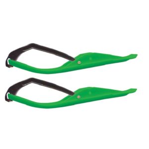 Pair of Green C&A Pro MINI Snowmobile Skis W/Black C&A Pro Loops