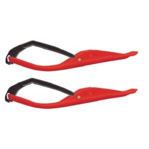 Pair of Red C&A Pro MINI Snowmobile Skis W/Black C&A Pro Loops