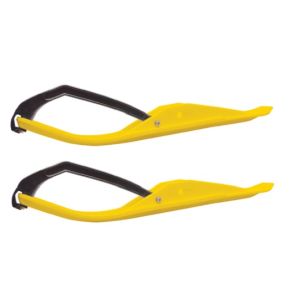 Pair of Yellow C&A Pro MINI Snowmobile Skis W/Black C&A Pro Loops
