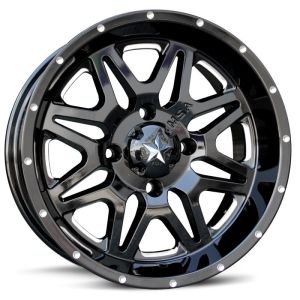 MSA M26 Vibe ATV Wheel - Milled/Black [16x7] +0mm 4/137 [M26-06737M]