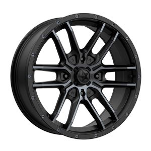 MSA M43 Fang 20x7 ATV/UTV Wheel - Satin Black/Titanium Tint (4/137) +10mm