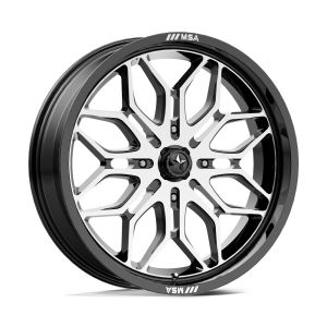 MSA M47 Sniper 18x7 ATV/UTV Wheel - Gloss Black/Machined (4/110) +10mm