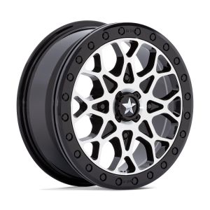 MSA M48 Portal Beadlock 15x6 ATV/UTV Wheel - Gloss Black/Machined (4/156) +38mm