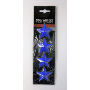 Set of 4 MSA Blue Stars (Fits MSA M12-M36 wheels )
