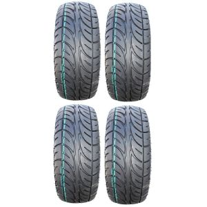 Full set of MotoSport EFX Street Fusion 205x30-14 (4ply) Golf Cart Tires (4)