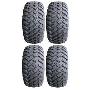 Full set of MotoSport EFX Hammer (4ply) 23x9.5-14 Golf Cart Tires (4)