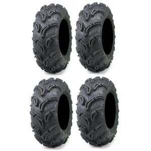 Full set of Maxxis Zilla 25x8-12 and 25x10-12 ATV Mud Tires (4)