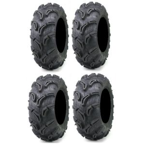 Full set of Maxxis Zilla 25x8-12 and 25x11-10 ATV Mud Tires (4)