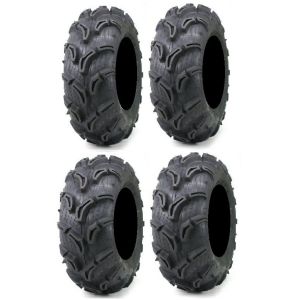 Full set of Maxxis Zilla 27x10-14 and 27x12-14 ATV Mud Tires (4)