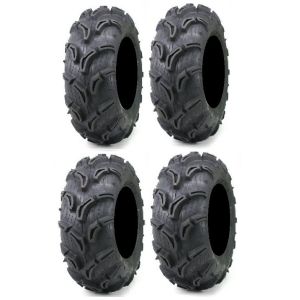 Full set of Maxxis Zilla 27x9-12 and 27x11-12 ATV Mud Tires (4)