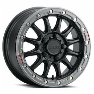 Raceline Alpha Beadlock 15x10 Wide ATV/UTV Wheel - Black/Gunmetal (5x4.5) +25mm