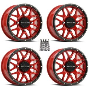 Raceline Krank ATV Wheels/Rims Red 14