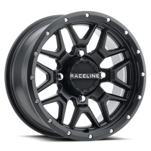 Raceline Krank 15x7 ATV/UTV Wheel - Satin Black (4/137) +10mm