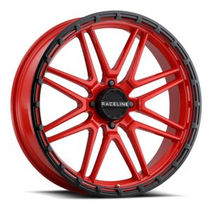 Raceline Krank 18x7 ATV/UTV Wheel - Red (4/156) +0mm