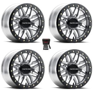 Raceline Ryno Beadlock 15x10 Wide Wheels Machined Can-Am Maverick X3 / Honda Pioneer 1000