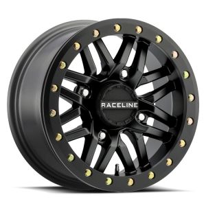 Raceline Ryno Beadlock 14x7 ATV/UTV Wheel - Satin Black (4/137) +10mm