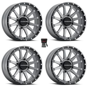 Raceline Trophy ATV Wheels/Rims Grey 17x7 Can-Am Commander Maverick Renegade Outlander Defender