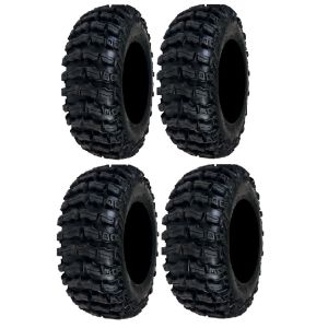 Full set of Sedona Buzz Saw R/T 25x8-12 and 25x10-12 ATV Tires (4)