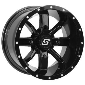 Sedona Hollow Point 14x10 Wide ATV/UTV Wheel - Gloss Black 4/137 +0mm