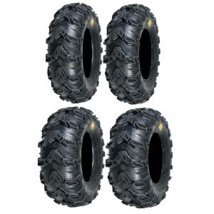 Full set of Sedona Mud Rebel 27x10-14 and 27x12-14 ATV Tires (4)