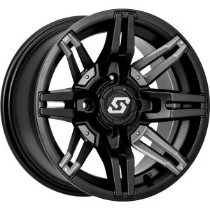 Sedona Rukus 14x7 ATV/UTV Wheel - Satin Black 4/110 +10mm