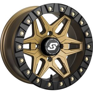 Sedona Split 6 Beadlock 14x10 Wide ATV/UTV Wheel - Bronze 4/137 +0mm