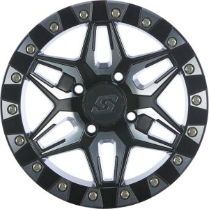 Sedona Split 6 Beadlock ATV Wheel - Machined/Black [14x7] 4/156 +5mm