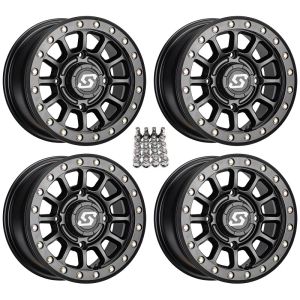 Sedona Sano Beadlock 15x6 ATV Wheels Black Sportsman 550 850 1000