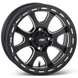 ITP Tsunami Beadlock Milled/Black ATV Wheel 14x7 4/137 (5+2) [14TSB118]