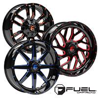FUEL OFF-ROAD Wheels offered in Red, Blue, and Orange!